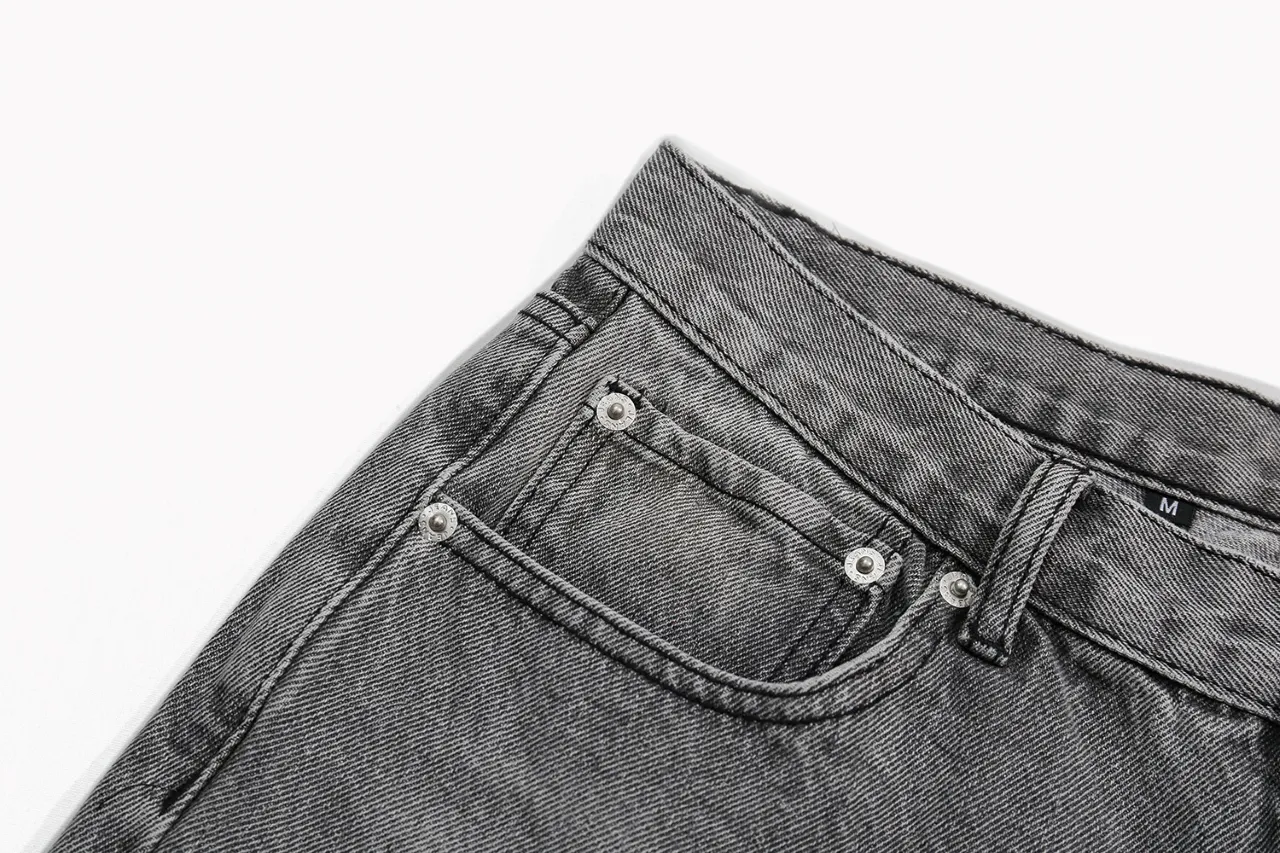 p230 (detail picture) 639#Gallery Dept New Basic Washed Smoke Gray Flared Splicing Jeans American Retro Casual Pants Smoke Gray S~XL